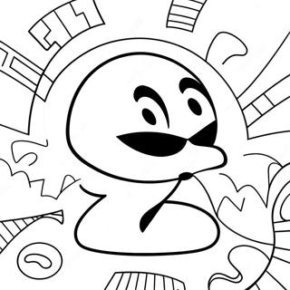 Page De Coloriage De Pacman Avec Un Noeud Papillon 70598-15461