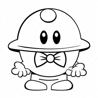 Page De Coloriage De Pacman Avec Un Noeud Papillon 70598-15463