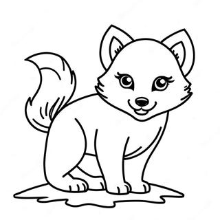 Page De Coloriage Du Mignon Renard Arctique 70943 15531