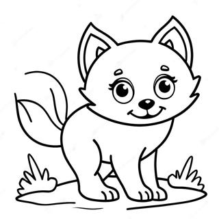 Page De Coloriage Du Mignon Renard Arctique 70943 15532