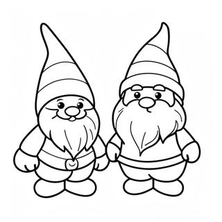 Gnomes De Noël Pages À Colorier