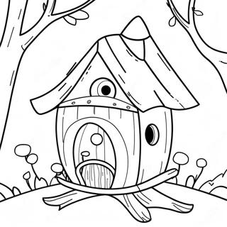 Maison De Hibou Pages À Colorier