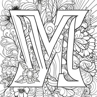 Page De Coloriage De La Lettre M 71755-15706