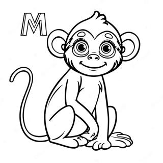 M Est Pour Singe Page De Coloriage 71756-15710