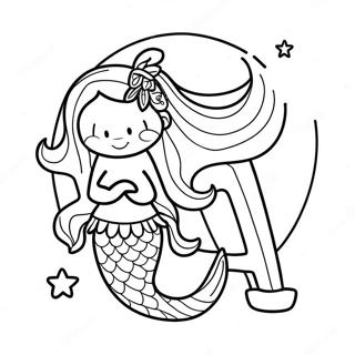 Page De Coloriage De La Lettre M Sirene Magique 71758-15718