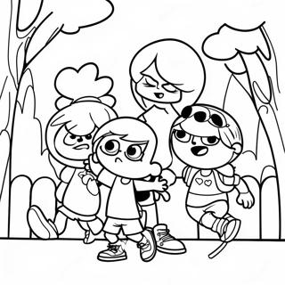 Page De Coloriage Des Aventures Amusantes De La Maison Bruyante 71958-15818