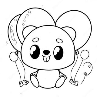 Page De Coloriage De Huggy Wuggy Mignon Avec Des Ballons 71982-15829