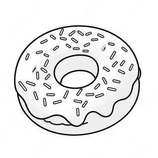 Page De Coloriage De Donut Charmant Avec Des Vermicelles 72010 15862