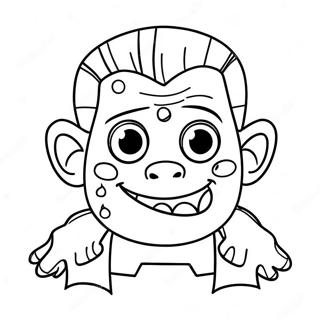 Page De Coloriage De Mignon Monstre Frankenstein 72057-15889