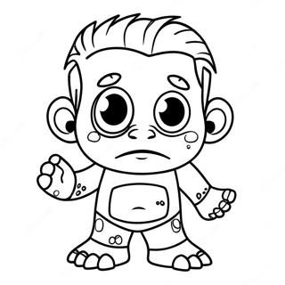 Page De Coloriage De Mignon Monstre Frankenstein 72057 15891