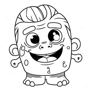 Page De Coloriage De Mignon Monstre Frankenstein 72057 15892