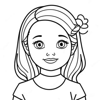 Jolie Fille Fille Mignonne Pages À Colorier