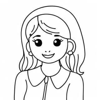 Jolie Fille Page De Coloriage Fille Mignonne 72082-15906