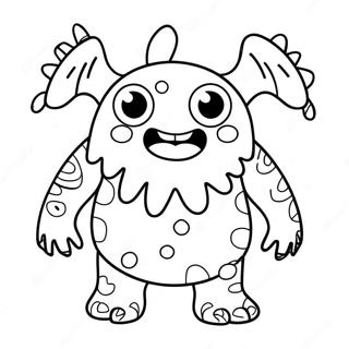 Page De Coloriage Monstre Kawaii Effrayant Adorable 72134-15949