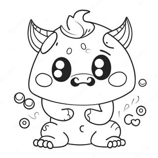 Page De Coloriage Monstre Kawaii Effrayant Adorable 72134-15950