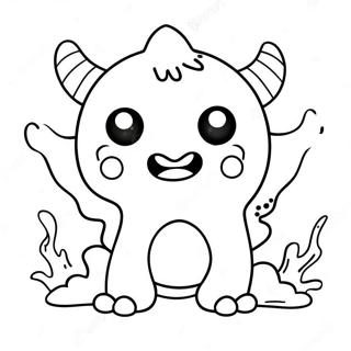 Page De Coloriage Monstre Kawaii Effrayant Adorable 72134-15951