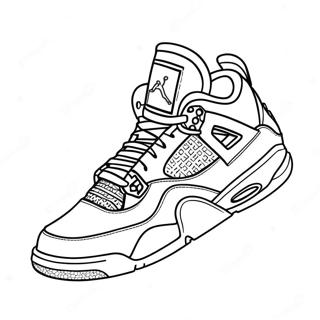 Baskets Jordan 4 Pages À Colorier