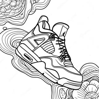 Page De Coloriage De La Sneaker Jordan 4 Cool 72211-16009