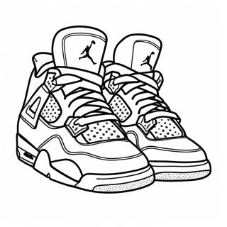 Page De Coloriage De La Sneaker Jordan 4 Cool 72211-16010