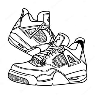 Page De Coloriage De La Sneaker Jordan 4 Cool 72211-16011