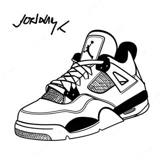 Page De Coloriage De La Sneaker Jordan 4 Cool 72211-16012