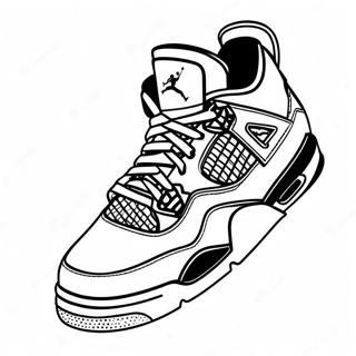 Page De Coloriage De La Sneaker Jordan 4 Classique 72212-16013