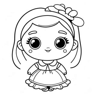 Page De Coloriage De Poupee Mignonne Avec De Grands Yeux 72262-16049