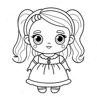 Page De Coloriage De Poupee Mignonne Avec De Grands Yeux 72262-16051