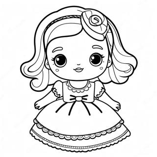 Page De Coloriage De Poupee Vintage En Robe 72263-16053