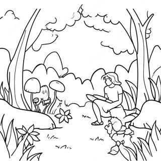 Page De Coloriage Scene Du Jardin Deden 72287-16071