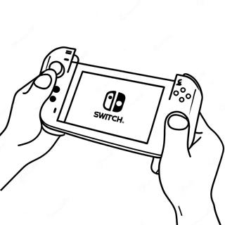 Page De Coloriage De Nintendo Switch Dans Les Mains Dun Joueur 72415 16176