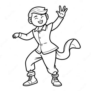 Page De Coloriage De Danseur Tiktok Drole 72440-16189