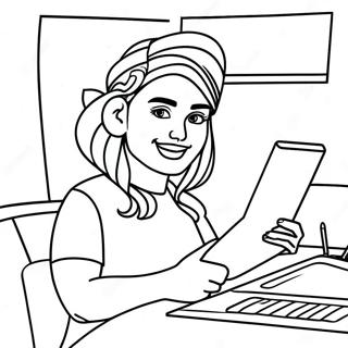 Page De Coloriage Dinfluenceur Tiktok En Action 72443 16204