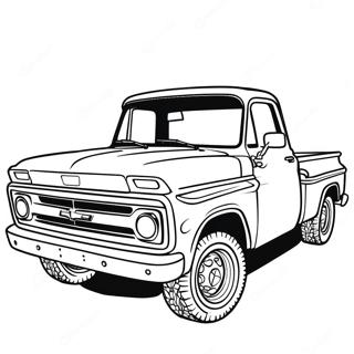 Page De Coloriage De Camion Chevy Sportif 72493 16238