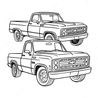 Page De Coloriage De Camion Chevy Sportif 72493 16240