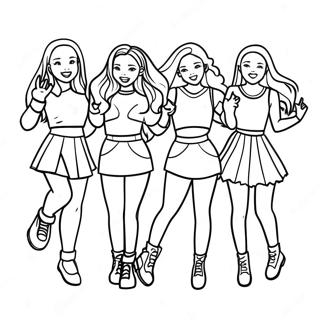 Page De Coloriage Des Membres De Blackpink Dansant 72543-16269