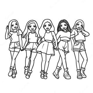 Page De Coloriage Des Membres De Blackpink Dansant 72543-16270