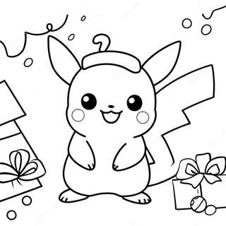 Page De Coloriage De Pikachu Noel 72671-16367