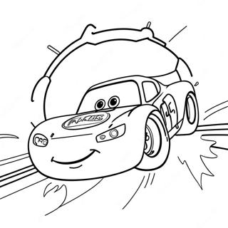 Page De Coloriage De Lightning Mcqueen En Course 7277-603