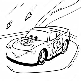 Page De Coloriage De Lightning Mcqueen En Course 7277-604