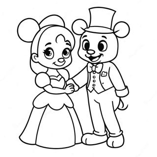 Page De Coloriage Adorable Des Couples Disney 72983-16609