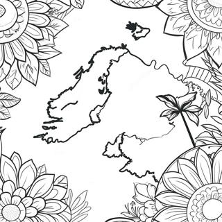 Page De Coloriage De La Carte Coloree Des Pays 73009-16632