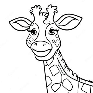Girafe Avec Des Taches Colorees Page De Coloriage 73137 16731