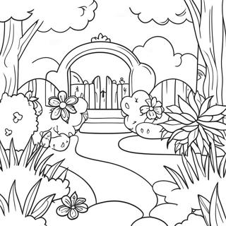 Page De Coloriage Du Jardin Magnifique 73138 16733