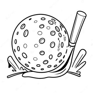 Page De Coloriage De Balle De Golf Coloree Sur Le Tee 73162-16749