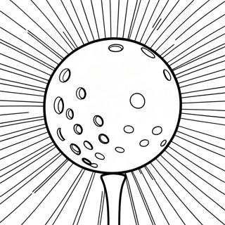 Page De Coloriage De Balle De Golf Coloree Sur Le Tee 73162-16751