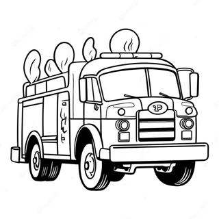 Mignonne Camion De Pompier Page De Coloriage 73293 16856