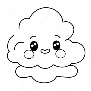 Page De Coloriage Nuage De Dessin Anime Mignon 73321-16884