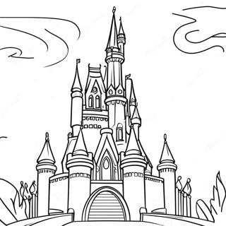 Page De Coloriage Chateau Disney 73342-16886