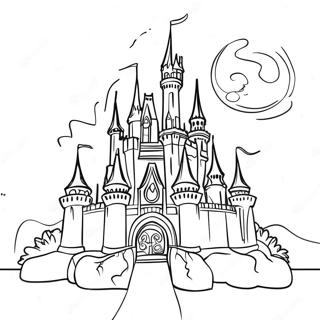 Page De Coloriage Chateau Disney Magique 73343-16889